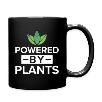 Végétarien - Propulsé par les plantes - Mug uni - noir - Droite