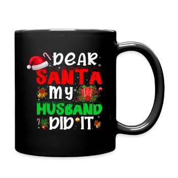 Christmas Saying - Christmas Time Outfit - Full Colour Mug - black - Right
