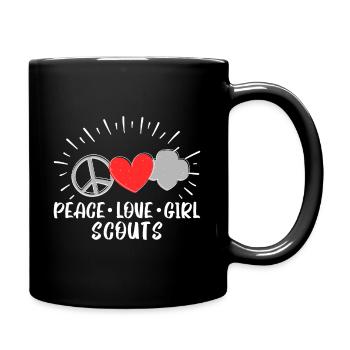 Peace Love Cookie Scouts - Camping - Mug uni - noir - Droite