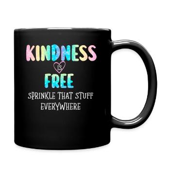 La gentillesse est gratuite, saupoudrez ce truc partout - Mug uni - noir - Droite