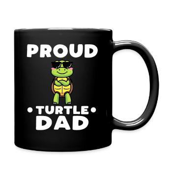 Proud turtle daddy - Full Colour Mug - black - Right