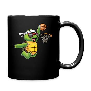 Turtle Basketball Play Sports - Full Colour Mug - black - Right