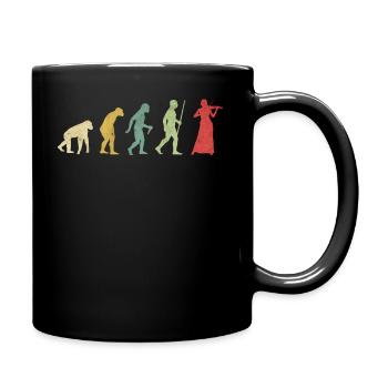 Violin jugando a la mujer evolución - Mug uni - noir - Droite