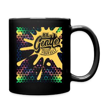 Motivation-Inspiration, Saying Self-Love - Full Colour Mug - black - Right