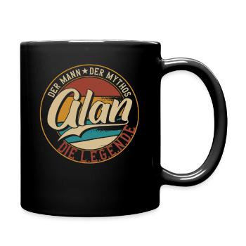 Alan Der Mann der Mythos die Legende Geschenk - Tasse einfarbig - Schwarz - Rechts