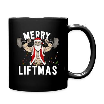 Weihnachten Merry Liftmas Geschenkidee - Tasse einfarbig - Schwarz - Rechts