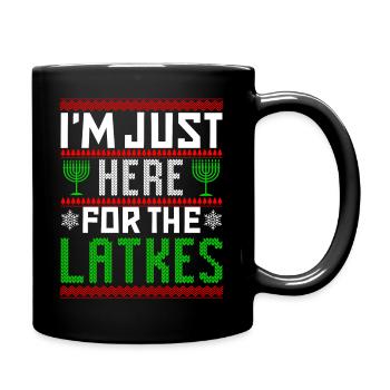 Hanukkah jüdisches Weihnachten Geschenkidee - Tasse einfarbig - Schwarz - Rechts