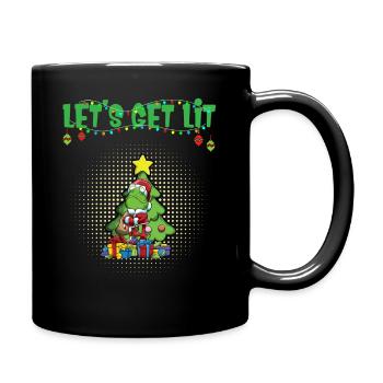 Let's Get Lit Advent Season Christmas Party X-Mas - Full Colour Mug - black - Right