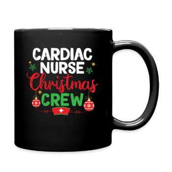 Cardiac Nurse Christmas Crew Cardiac Nursing - Full Colour Mug - black - Right