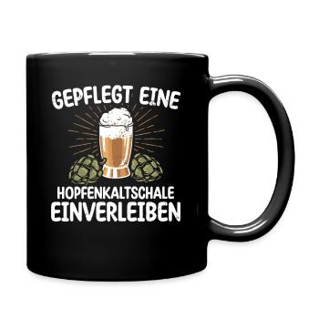 Gepflegt Eine Hopfenkaltschale Einverleiben Bier - Tasse einfarbig - Schwarz - Rechts