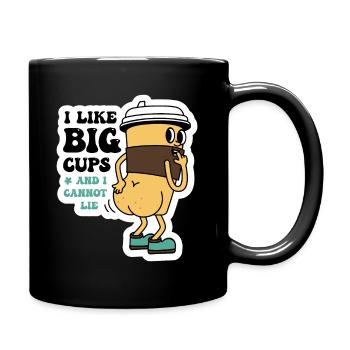 J’aime les grandes tasses et je ne peux pas mentir café sarcastique - Mug uni - noir - Droite