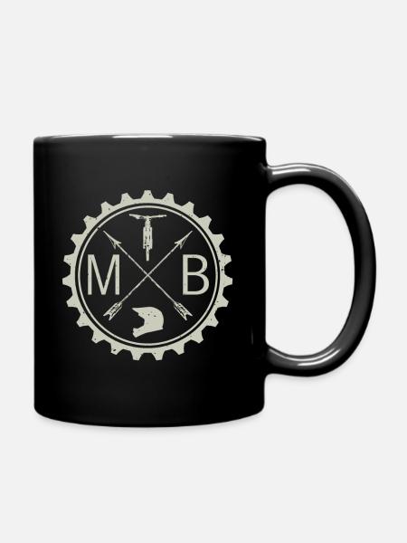 Mountainbike logo - Tasse einfarbig - Schwarz