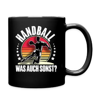 Handball Handballer - Tasse einfarbig - Schwarz - Rechts