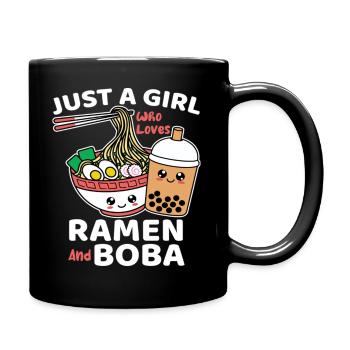 Just A Girl Who Loves Ramen And Boba - Full Colour Mug - black - Right