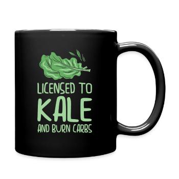 Keto Diät Ernährungsberater Grünkohl Keto - Tasse einfarbig - Schwarz - Rechts