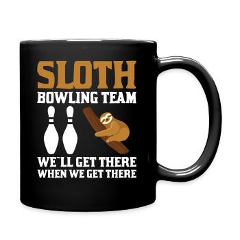 Équipe de bowling paresseux Nous sommes là quand nous y sommes - Mug uni - noir - Droite