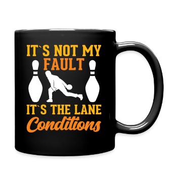 Es Liegt Nicht An Mir Sondern An Der Bahn - Tasse einfarbig - Schwarz - Rechts