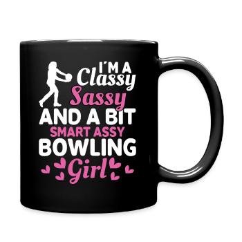 Je suis une élégante fille de bowling effrontée - Mug uni - noir - Droite