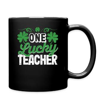 Un professeur heureux Shamroc pour la Saint-Patrick - Mug uni - noir - Droite