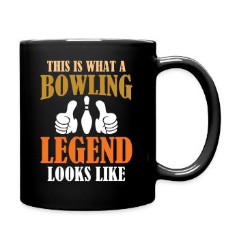 So Sieht Eine Bowling Legende Aus - Tasse einfarbig - Schwarz - Rechts