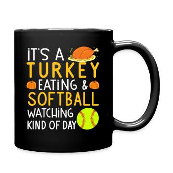 Erntedankfest - Baseball Softball Geschenk - Tasse einfarbig - Schwarz - Rechts