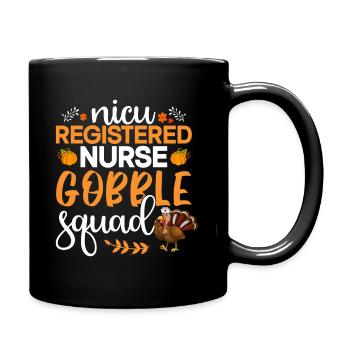 Erntedankfest - Truthahn Geschenk - Tasse einfarbig - Schwarz - Rechts