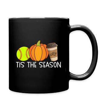Thanksgiving - Softball Truthahn - Tasse einfarbig - Schwarz - Rechts