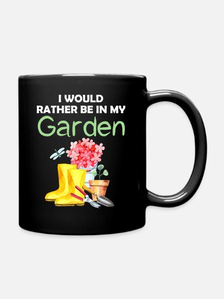 Garden Funny Saying Hobby Gardener Gift Idea - Full Colour Mug - black