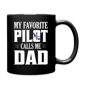 Mon pilote préféré m’appelle papa Aviation Airline - Mug uni - noir - Droite