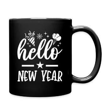 Bonjour Nouvel An - Frohes Neues Jahr - Mug uni - noir - Droite