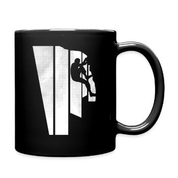 Kletterer Berge Klettern Vintage Bouldern - Tasse einfarbig - Schwarz - Rechts