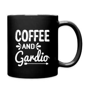 Café et cardio - Drôle de dicton de café - Mug uni - noir - Droite