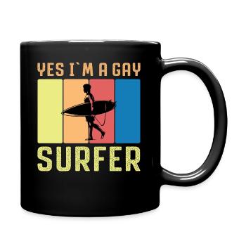 Oui je suis un surfeur gay - Mug uni - noir - Droite