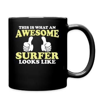 So Sieht Ein Toller Surfer Aus - Surfen - Tasse einfarbig - Schwarz - Rechts