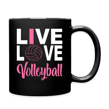 Volleyball Gift Sports Club - Full Colour Mug - black - Right