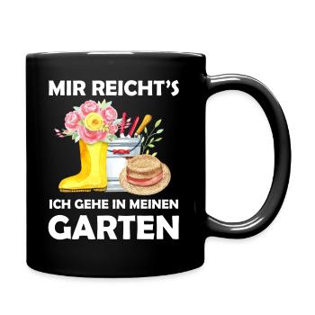 Garten Lustiger Spruch Hobbygärtner Geschenkidee - Tasse einfarbig - Schwarz - Rechts