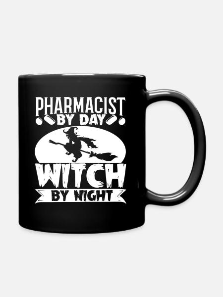 Pharmacien pharmacien le jour sorcière la nuit bonjour - Mug uni - noir