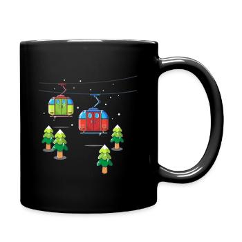Cable car mountain railway for children Gondola lift - Full Colour Mug - black - Right