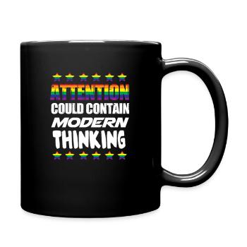 Attention could include modern thinking - Full Colour Mug - black - Right