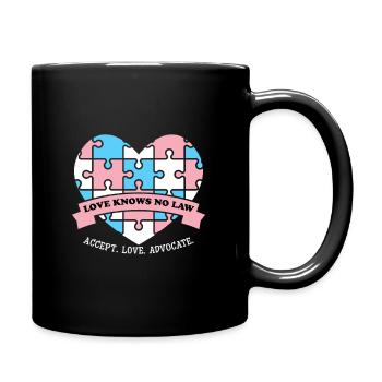Accepter l’amour Avocat L’amour ne connaît pas de loi - Mug uni - noir - Droite
