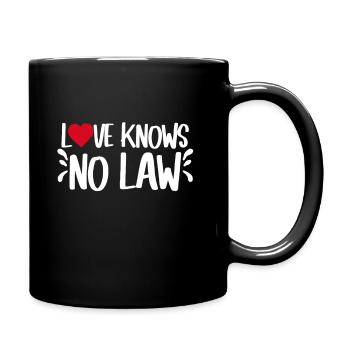 L’amour ne connaît pas de loi Licorne Cœur Lgbtq - Mug uni - noir - Droite