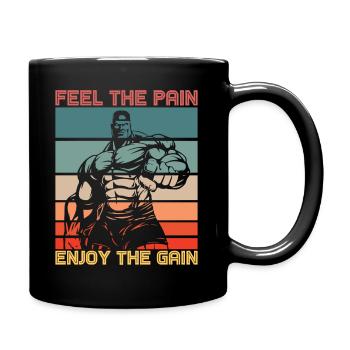 Sentir la douleur Profitez du gain de musculation - Mug uni - noir - Droite