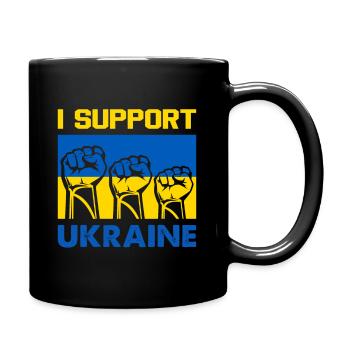 Je soutiens la guerre Ukraine - Ukraine - Mug uni - noir - Droite