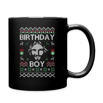 Drôle de garçon d’anniversaire de Jésus - Noël moche - Mug uni - noir - Droite