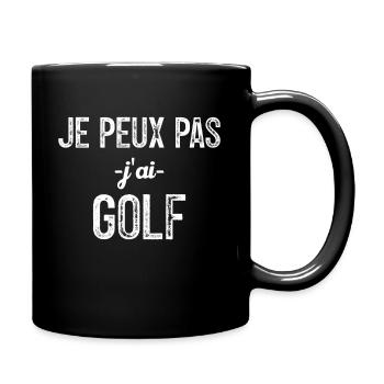 Je Peux Pas J'ai Golf Cadeau Pour Joueur De Golf - Mug uni - noir - Droite