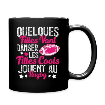 Joueur De Rugby Cool Filles Cool Jouent Au Rugby - Mug uni - noir - Droite