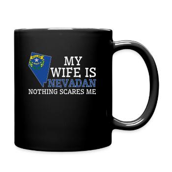 Nichts macht mir Angst Nevadan Ehefrau Nevada - Tasse einfarbig - Schwarz - Rechts