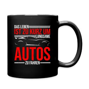 Auto Fan Tuner Sport Karre Geschenk Motorsport Lie - Tasse einfarbig - Schwarz - Rechts