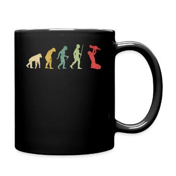 Madre jugando con la evolución del bebé - Mug uni - noir - Droite