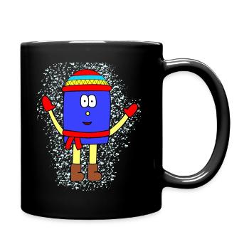 Winter Mutismus-Design - Tasse einfarbig - Schwarz - Rechts